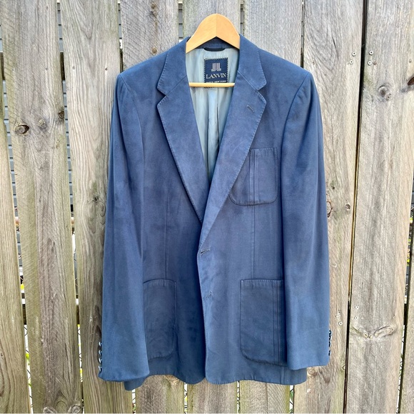 LanvinVintage 80's Ultra Suede Button Blazer Size 40L